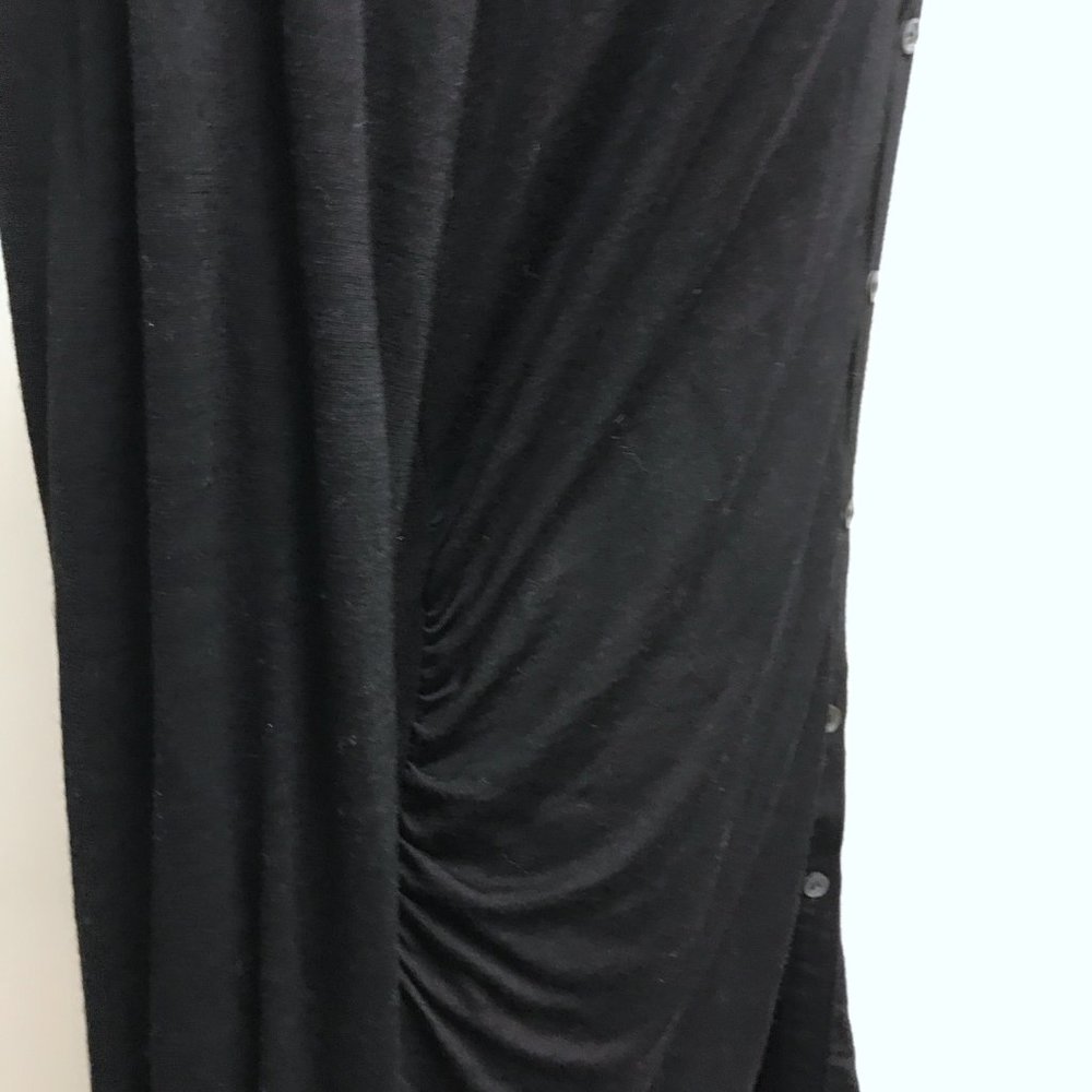 Theory Black Wool Button Up Long Tunic Collared B… - image 8